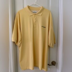 Columbia Yellow Polo Shirt Soft Texture Classic Fit